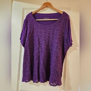Women's plus lace blouse